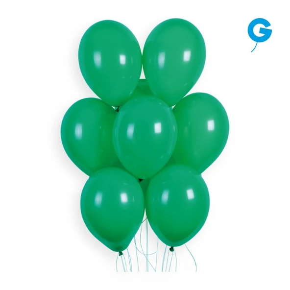 Balon Tek Renk 10" 100lü Yeşil Gemar