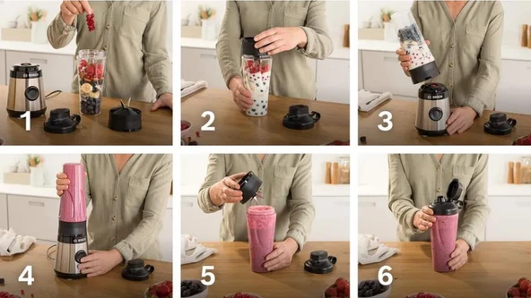 BOSCH MMB2111M 450W SMOOTHIE-BLENDER - 6