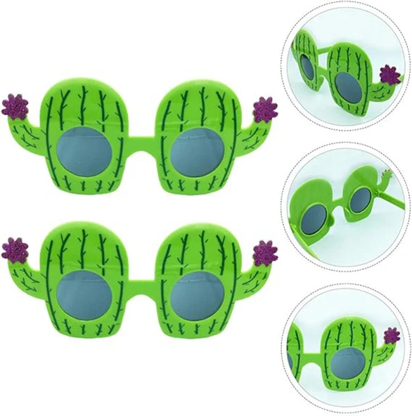 Kaktüs Temalı Hawaii Yaz Partisi Gözlüğü - Resim 10