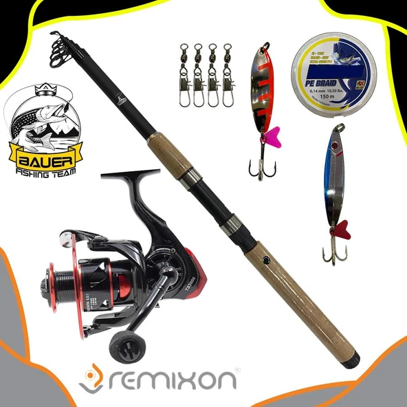 Yuweishi TS 3000 Bauer Pulsar 270 Cm 10-30 Gr Tele Spin Olta Takımı Seti ürün görseli 1