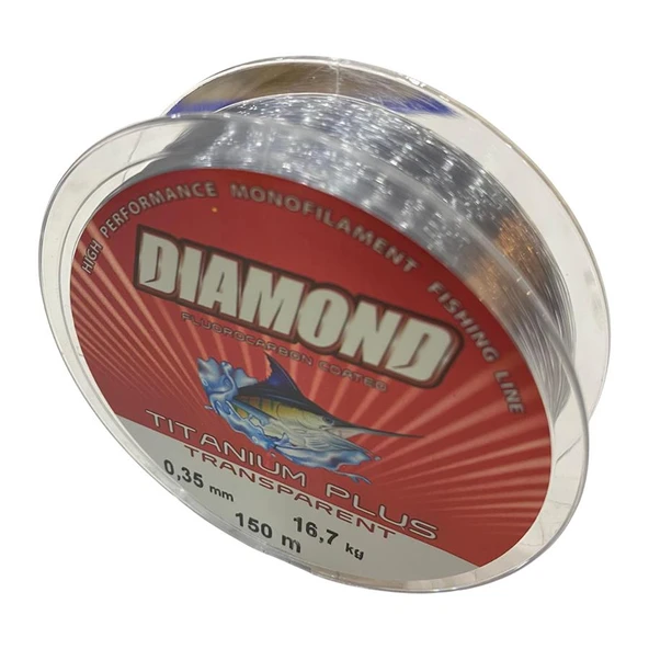 Bauer Diamond Titanium Plus 0.35 mm 150 mt Misina - Renk: Gri 16.7 kg - 3