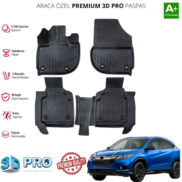 HONDA H-RV ARACA ÖZEL 3D PASPAS 2022 2023 2024 2025 ürün görseli 1