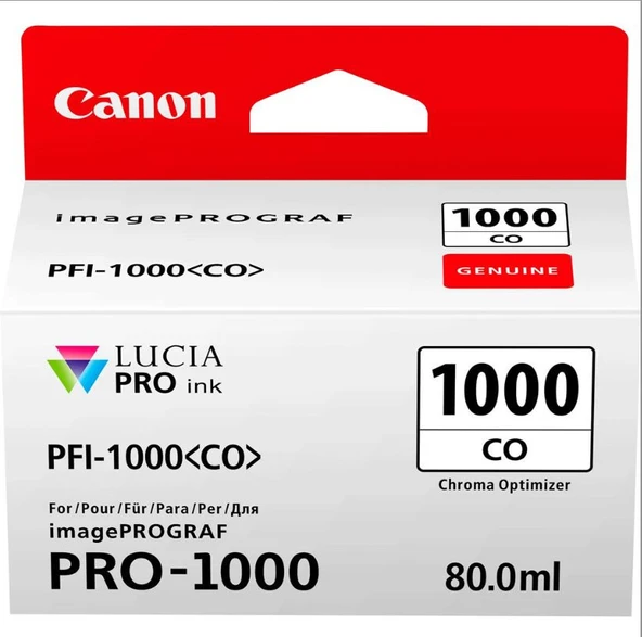 Feyza Bilişim Canon PFI-1000 CO (Chroma Optimizer) A2 Yazıcı Orijinal Mürekkep Kartuş 80 ml. (0556C001) ürün görseli