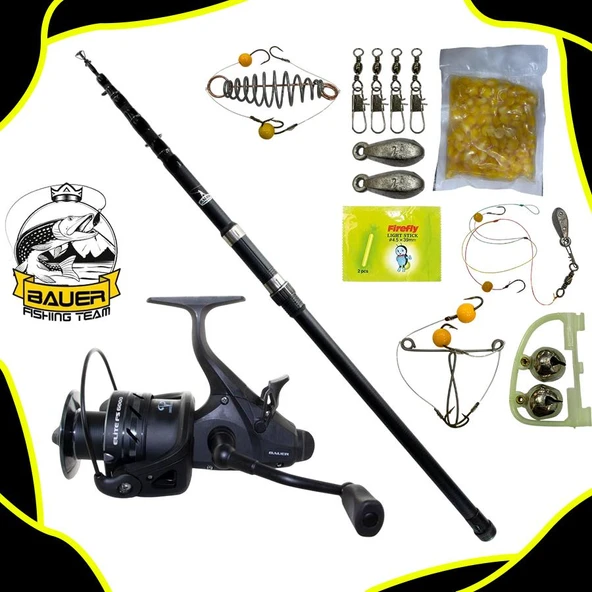 Bauer Elite 6000 Uzy 390 Cm 3,5LB Sazan Olta Takımı Seti