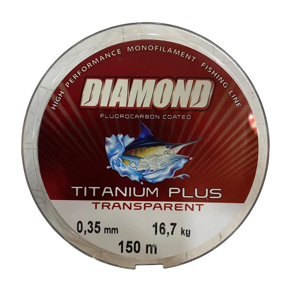 Bauer Diamond Titanium Plus 0.35 mm 150 mt Misina - Renk: Gri 16.7 kg - 2