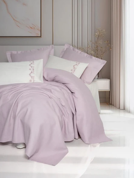 Cotton Box Serenity Bambu Çift Kişilik Pike Takımı Vaila Lila