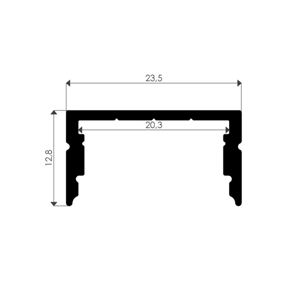 Sıva üstü alüminyum LED profil Kanal 2mt. aydınlatma dekoratif şerit kanalı armatür linear ışık kare kasa - 7