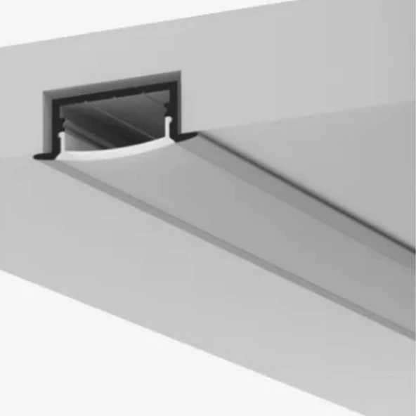 Sıva altı alüminyum LED profil Kanal 11x14mm 1mt. aydınlatma şerit kanalı armatür linear ışık kare kasa - 2