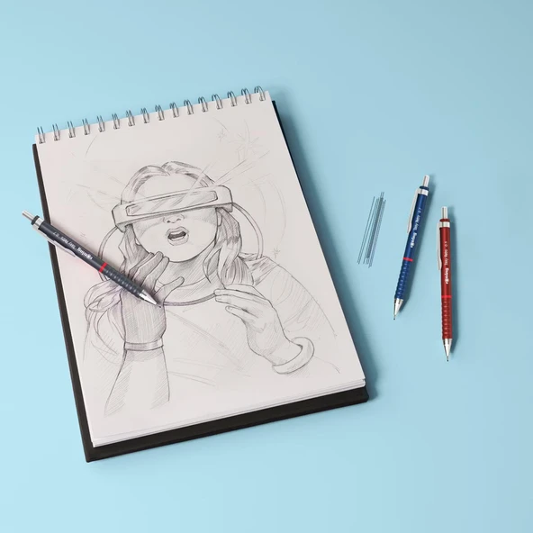 Rotring Retro Versatil Uçlu Kalem Uç-Silgi 3 lü Okul Seti 0.5 - 7