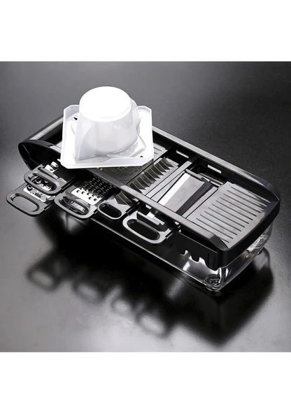 Quick Dicer Fonksiyonel Çok Amaçlı Çelik Bıçaklı Siyah Rende