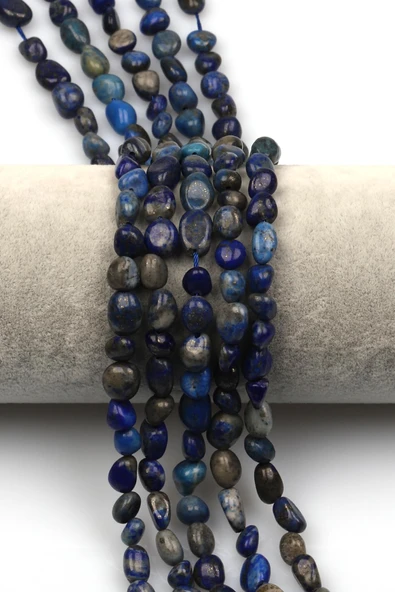 Lapis Lazuli Doğal Taş Dizi 6 x 8 mm Mercimek Kesim ürün görseli