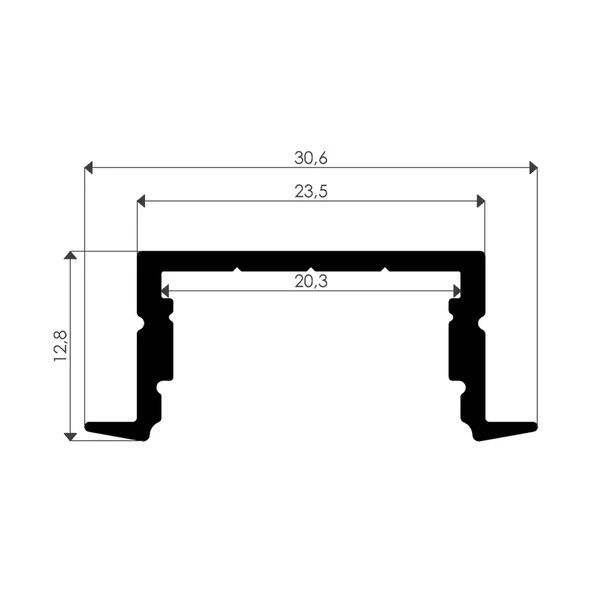 Sıva altı alüminyum LED profil 1mt. aydınlatma dekoratif şerit kanalı armatür linear ışık kare kasa - 3