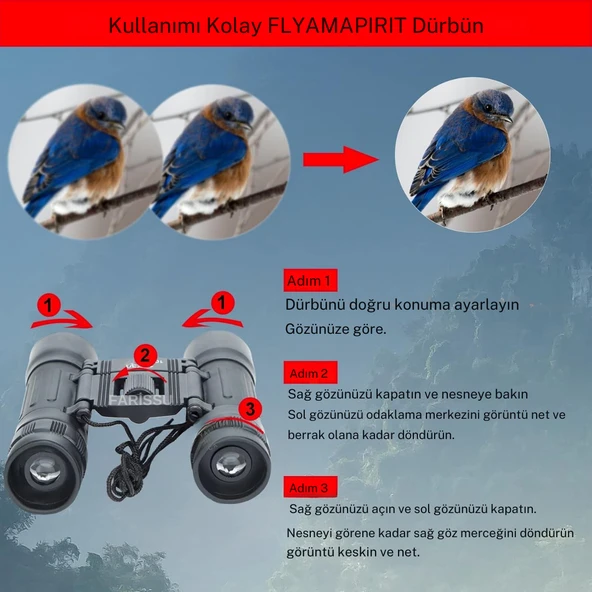 GOLD KAMA 12x30 Kompakt Dürbün – Net ve Güçlü Görüş Deneyimi! - Resim 6