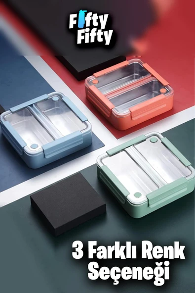 Vagonlife Lunch Box 1100 ML (Sızdırmaz,Karışmaz 2 Bölmeli) Yeni Nesil Sefer Tası -FFLBOX9807 - 10