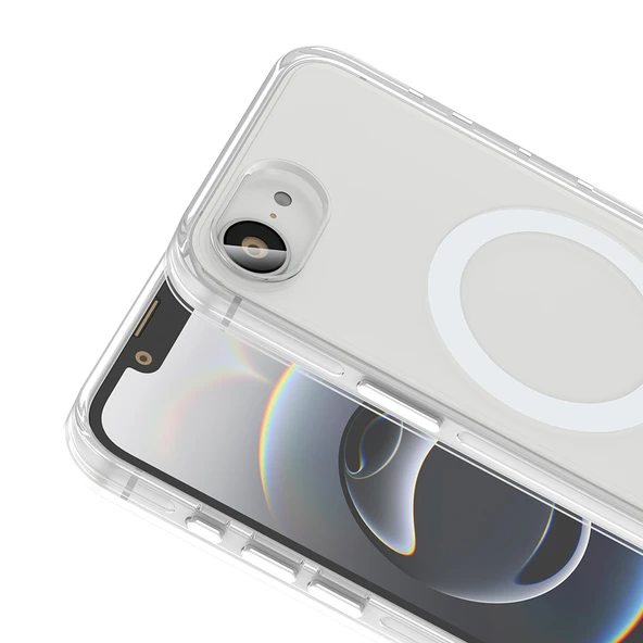 iPhone 16E Kılıf Magsafe Şarj Özellikli Kamera Korumalı Kripto Kılıf - Resim 4