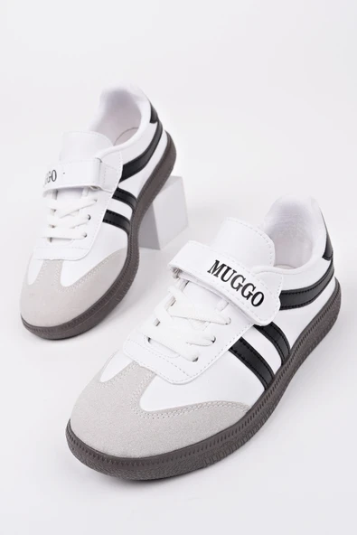 Muggo DUDLEY Günlük Ortopedik Bağcıklı Ve Cırtlı Çocuk Sneaker Spor Ayakkabı
