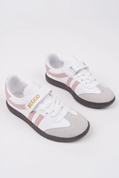 Muggo DUDLEY Günlük Ortopedik Bağcıklı Ve Cırtlı Çocuk Sneaker Spor Ayakkabı - 6