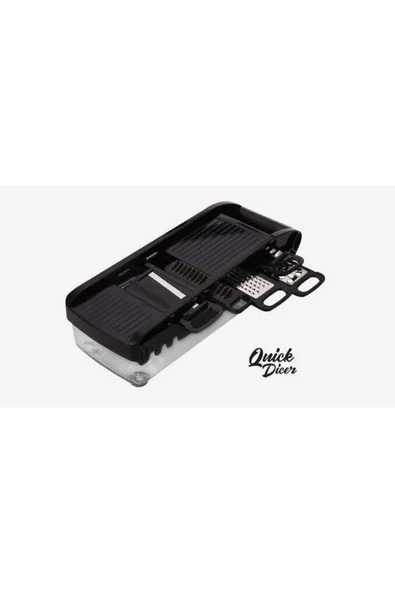 Quick Dicer Fonksiyonel Çok Amaçlı Çelik Bıçaklı Siyah Rende - 2
