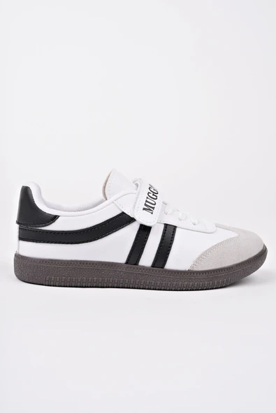 Muggo DUDLEY Günlük Ortopedik Bağcıklı Ve Cırtlı Çocuk Sneaker Spor Ayakkabı - 4