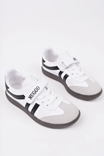 Muggo DUDLEY Günlük Ortopedik Bağcıklı Ve Cırtlı Çocuk Sneaker Spor Ayakkabı - 2