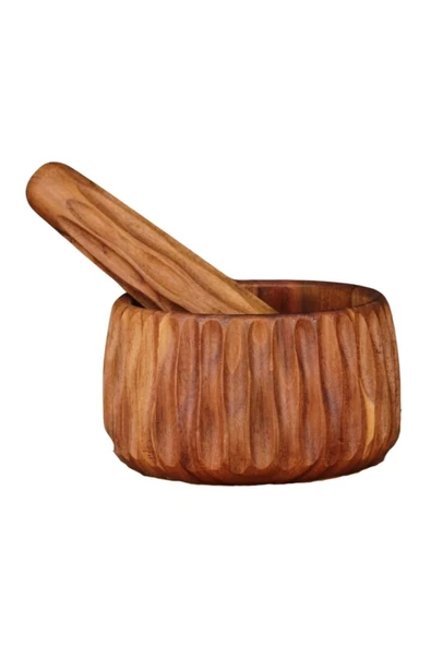 Mien Dayanıklı Ahşap Akasya Havan Set 2 Parça 7B44 ürün görseli