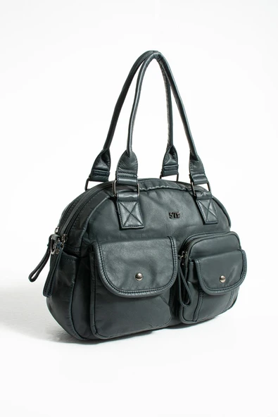 571 collections Suni Deri Omuz Çantası Mavi (Model: 571-13-10N) - Resim 4