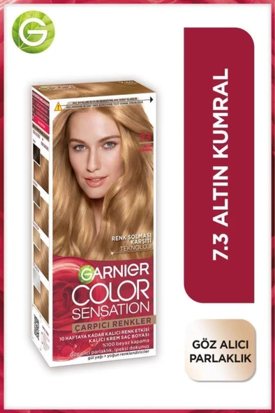 Garnier Çarpıcı Renkler 7.3 Altın Kumral Saç Boyası, Demikit