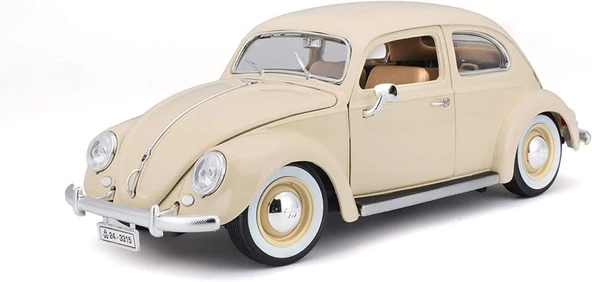 Bburago 1955 Volkswagen Kafer-Beetle Bej 1:18 Model Araba