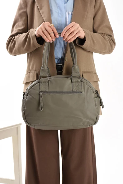 571 collections Suni Deri Omuz Çantası Gri (Model: 571-13-10N) - Resim 3