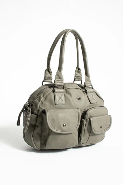 571 collections Suni Deri Omuz Çantası Gri (Model: 571-13-10N) - Resim 4