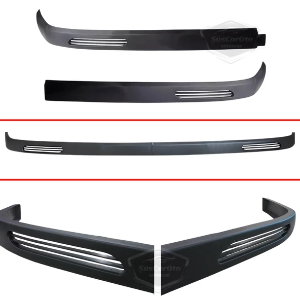 Renault Clio Symbol Hb&Sedan 1998-2002 Uyumlu Üniversal V2 Laguna Lip Esnek Ön Lip 2 Parça Tampon Altı Dil Karlık Ön Ek - 8