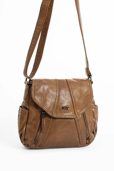 571 collections Suni Deri Omuz Çantası Taba (Model: 571-13-13N) - Resim 4