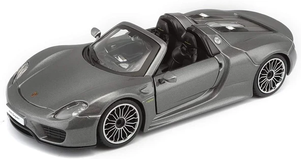 Bburago Porsche 918 Spyder Gri 1:24 Model Araba