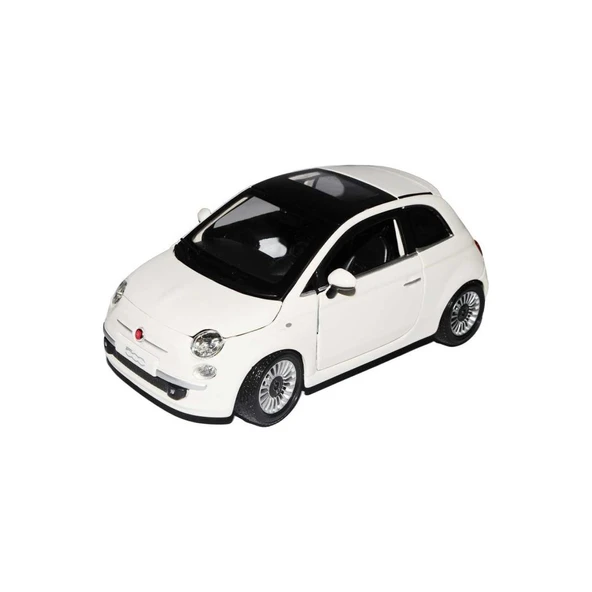 Burago 2007 Fiat 500 1:24 Beyaz Model Araba