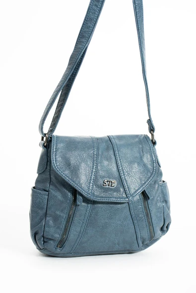 571 collections Suni Deri Omuz Çantası Mavi (Model: 571-13-13N) - 4