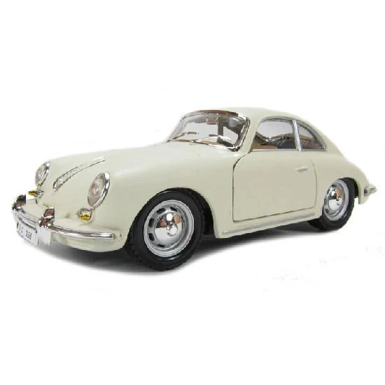 Bburago 1961 Porsche 356B Coupe Krem 1:24 Model Araba - Resim 2
