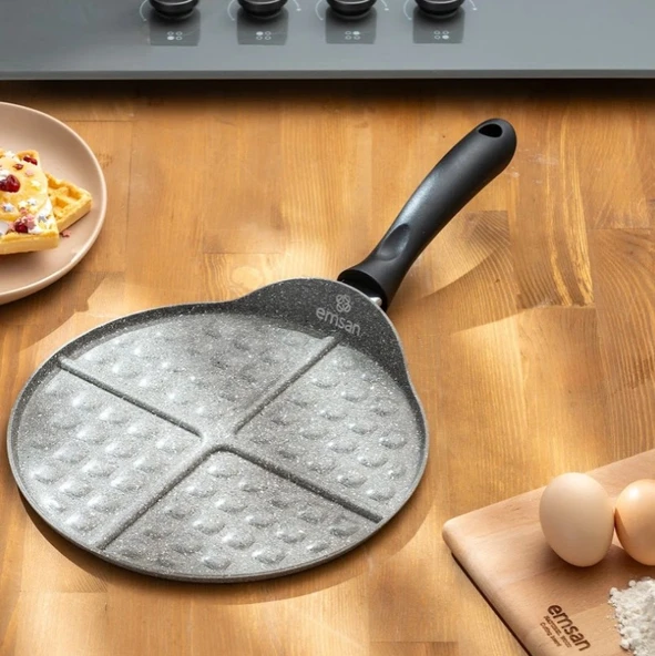 Emsan Rosa 26cm Granit Waffle Tavası
