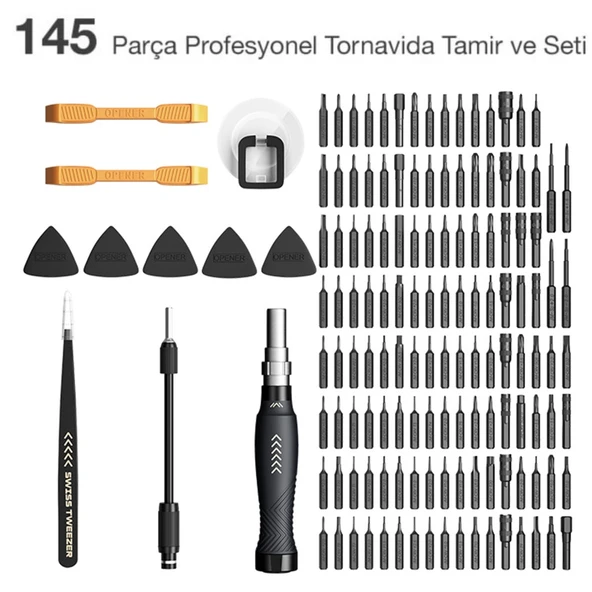 JAKEMY JM 8183 - 145 PARÇA PROFESYONEL TORNAVİDA VE TAMİR SETİ - Resim 5
