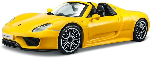 Bburago Porsche 918 Spyder Sarı 1:24 Model Araba