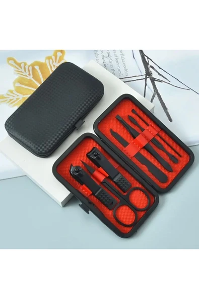 Farissu Mat Siyah 7 Parça Özel Tırnak Bakım Seti