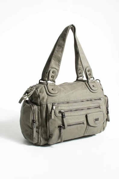 571 collections Suni Deri Omuz Çantası Gri (Model: 571-13-10R) - Resim 4