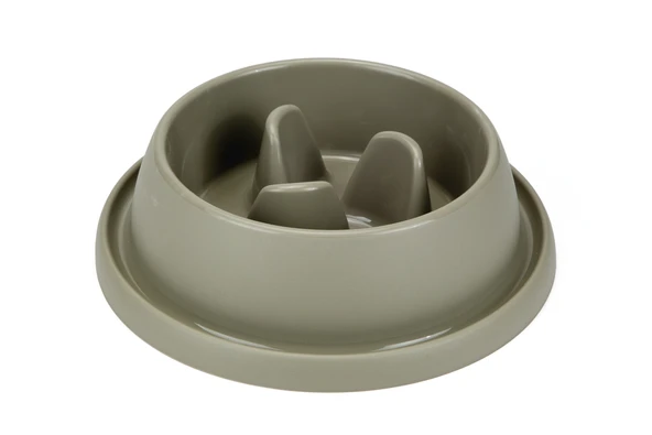 Beeztees Köpek Yavaş Besleme Mama Kabı, Bambu, Kahve, 31,5cm, 2L