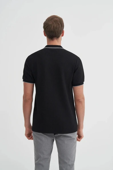 Cazador Slim Fit Bisiklet Yaka Waffle Yumuşak Dokulu Tişört - Resim 3