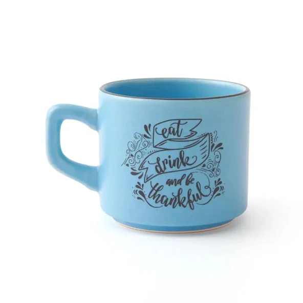 Girist Home 6 Kişilik Seramik Renkli Çay Fincan Takımı - 7