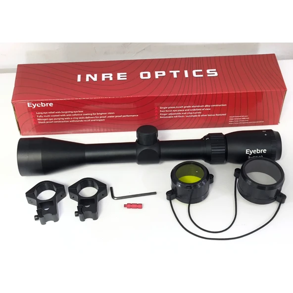 Farissu Tüfek Dürbünü | 3-9X Optik Zoom | Su Geçirmez | Alüminyum Gövde