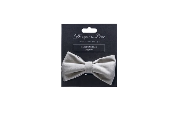 Beeztees DBL Köpek Papyonu, Kadife, Gri, 12cm - Resim 3