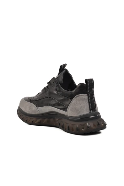 Guja Siyah Hakiki Deri Erkek Spor Ayakkabı - 4