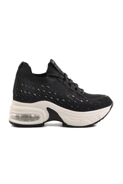 Guja Siyah Triko Air Taban Kadın Sneaker