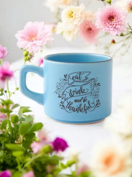 Girist Home 6 Kişilik Seramik Renkli Çay Fincan Takımı - 6