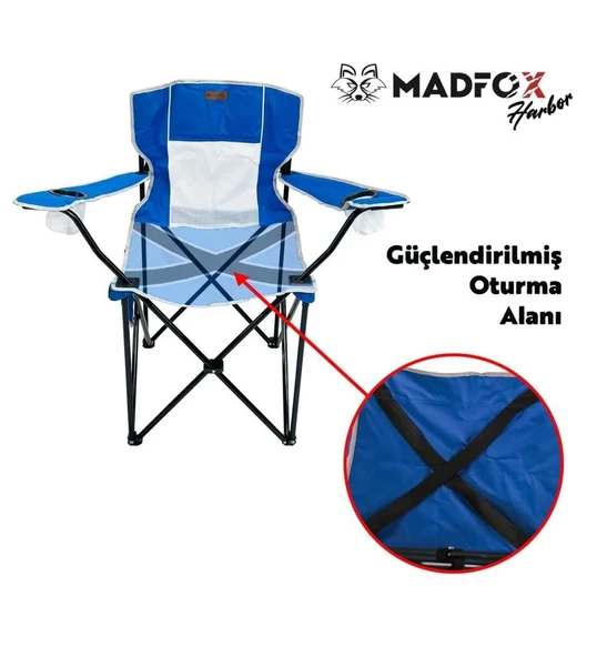 Harbor Katlanır Kamp Sandalyesi Mavi - 4